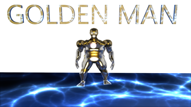golden iron man 3D मॉडल .c4d .max .obj .3ds .fbx .stl .blend 