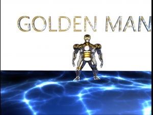 golden iron man 3D मॉडल