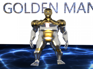 golden iron man 3D मॉडल