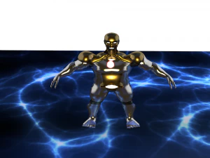 golden iron man 3D Model