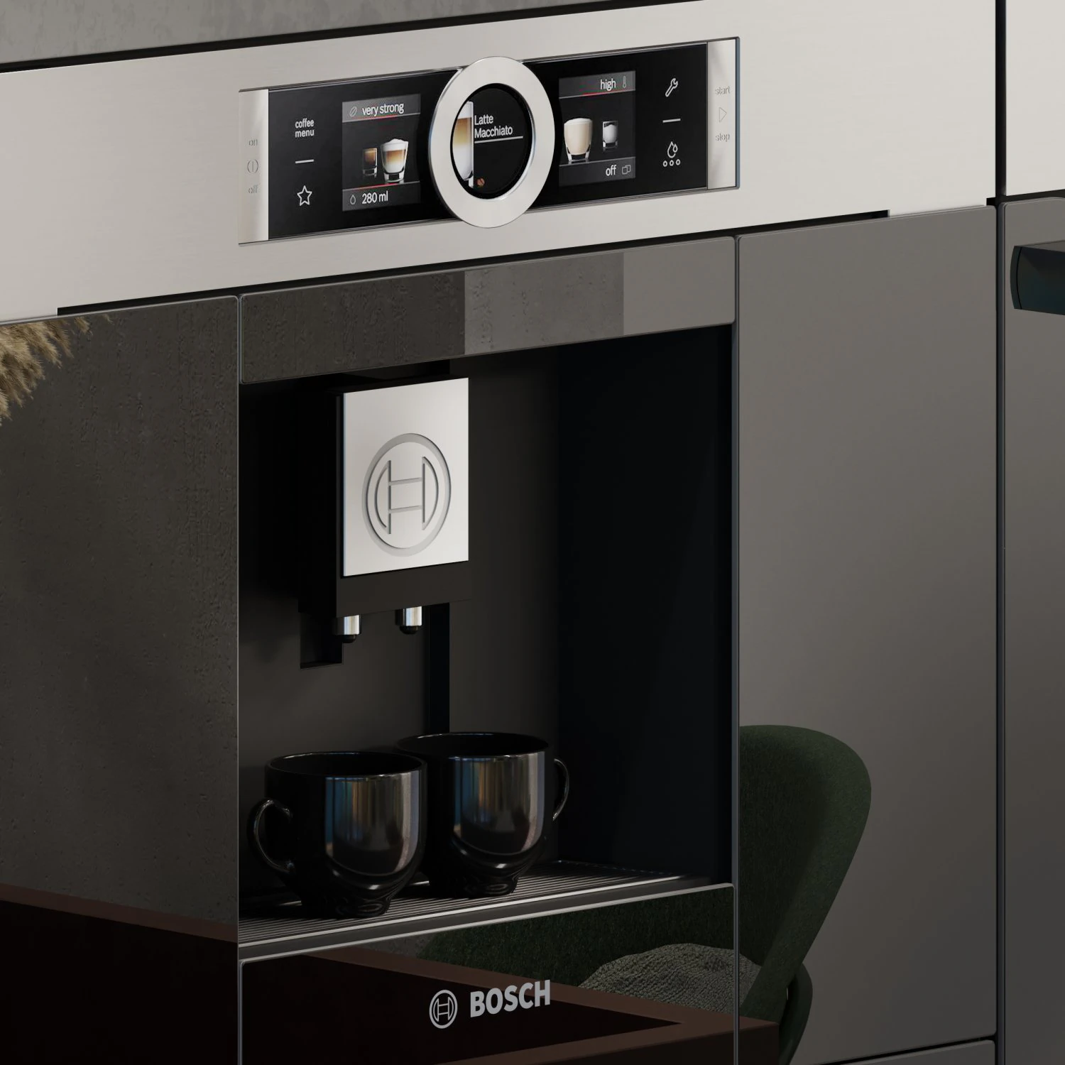 bosch oven and coffee maker 3D Model .c4d .max .obj .3ds .fbx .stl .blend 