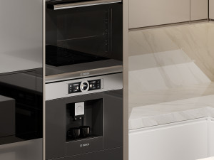 bosch oven and coffee maker 3D Model