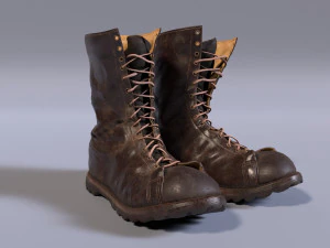 leather boots 3D Model