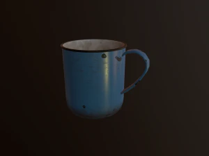 caneca esmaltada antiga Modelo 3D