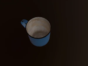 caneca esmaltada antiga Modelo 3D