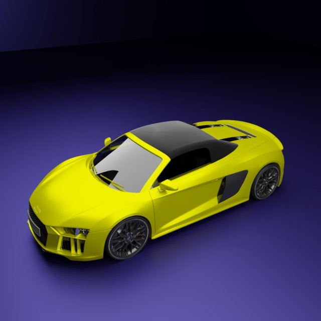 Audi r8 v10 spyder 3D Model .c4d .max .obj .3ds .fbx .stl .blend 