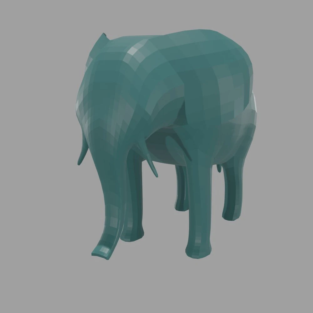 Lphant baixo poli Modelo 3D .c4d .max .obj .3ds .fbx .stl .blend 