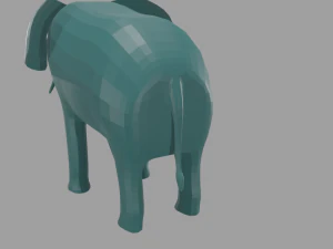 Lphant baixo poli Modelo 3D