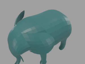 Lphant baixo poli Modelo 3D