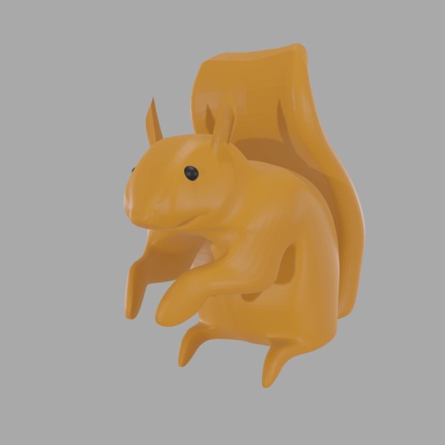 Squirrel 3D Model .c4d .max .obj .3ds .fbx .stl .blend 