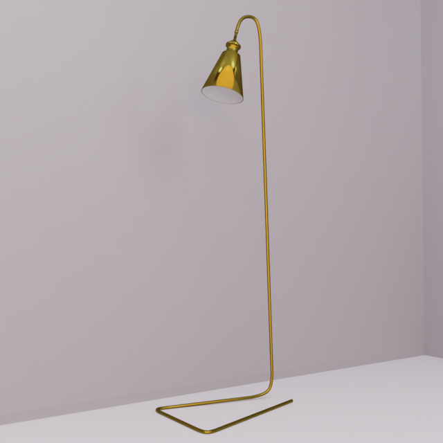 Indoor floor lamp 3D Model .c4d .max .obj .3ds .fbx .stl .blend 