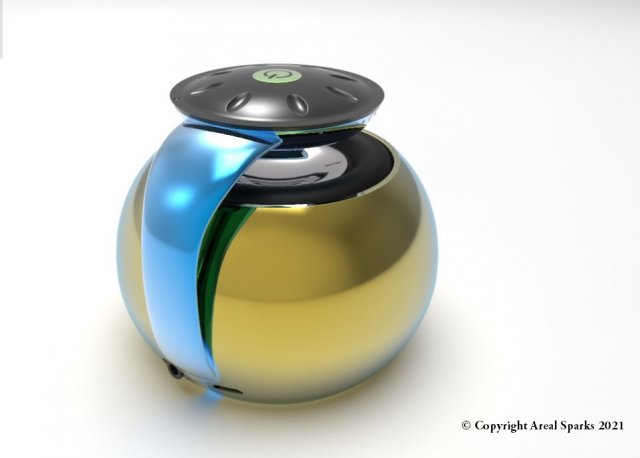 ball type bluetooth speaker 3D Model .c4d .max .obj .3ds .fbx .stl .blend 