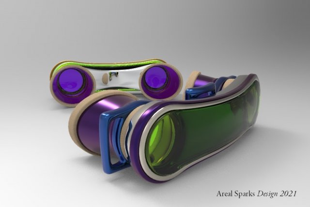stylized vr goggles 3D 模型 .c4d .max .obj .3ds .fbx .stl .blend 
