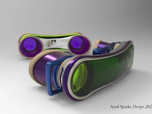 occhiali vr stilizzati Modello 3D