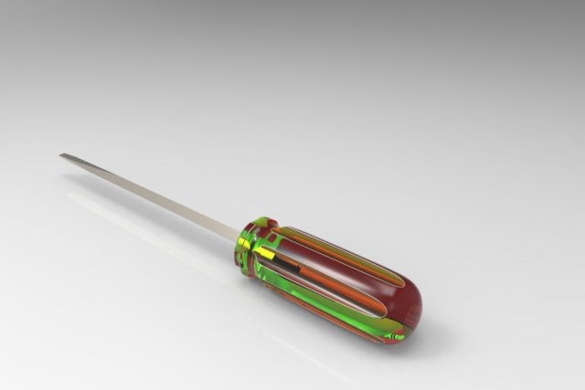 flat tip screwdriver 3D Model .c4d .max .obj .3ds .fbx .stl .blend 