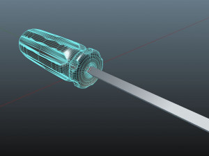 flat tip screwdriver 3D Model