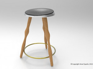 3 Leg stool 3D Model