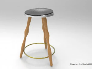 3 Leg stool 3D Model