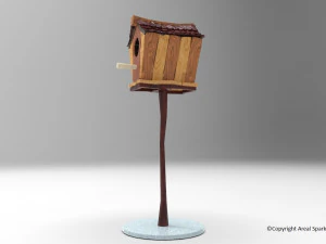 Casetta per uccelli di tipo cartone animato Modello 3D