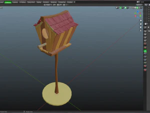 Casetta per uccelli di tipo cartone animato Modello 3D