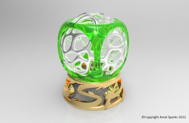 Ball cage in Cube 3D Print Model .c4d .max .obj .3ds .fbx .stl .blend 