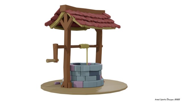 Toon Type Well 3D Модель .c4d .max .obj .3ds .fbx .stl .blend 