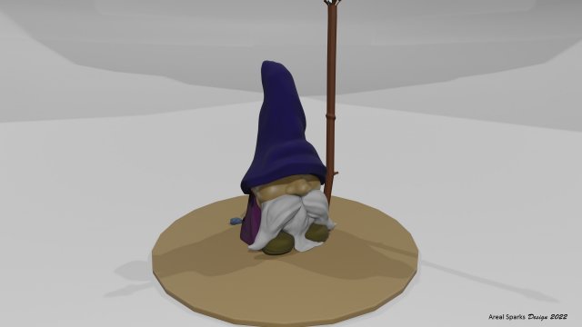 Garden Wizard gnome 3D Модель .c4d .max .obj .3ds .fbx .stl .blend 