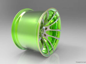 Cerchio sportivo concavo da 17 pollici Modello 3D