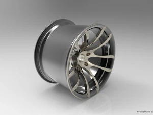 Cerchio sportivo concavo da 17 pollici Modello 3D