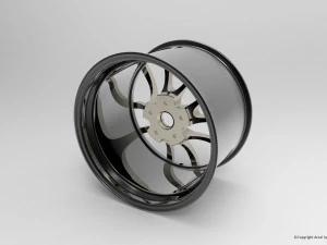 Cerchio sportivo concavo da 17 pollici Modello 3D