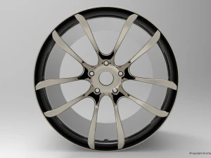 Cerchio sportivo concavo da 17 pollici Modello 3D