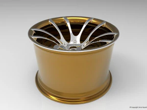 Cerchio sportivo concavo da 17 pollici Modello 3D