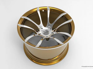 Cerchio sportivo concavo da 17 pollici Modello 3D