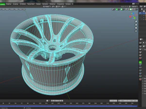 Cerchio sportivo concavo da 17 pollici Modello 3D