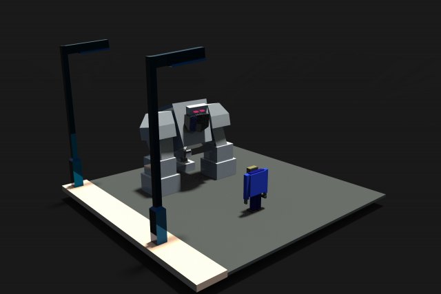 Blocks in Character 3D Model .c4d .max .obj .3ds .fbx .stl .blend 