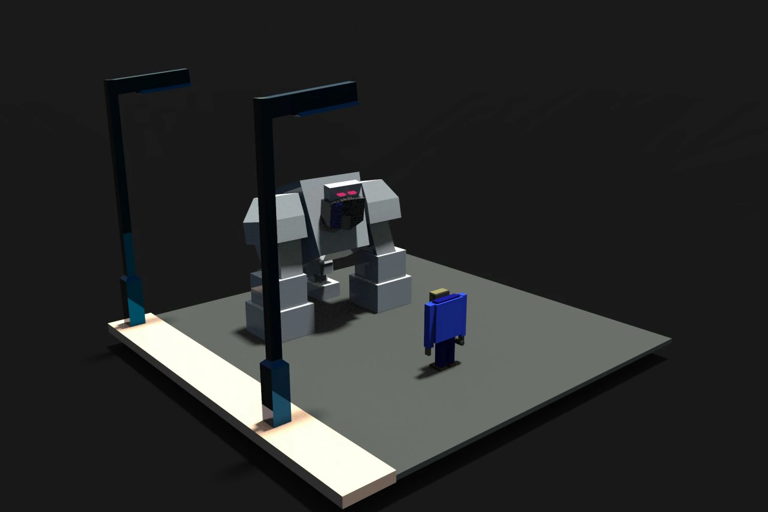 Blocks in Character 3D Model .c4d .max .obj .3ds .fbx .stl .blend 