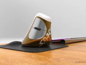 ब्लूटूथ वर्टिकल माउस 3D मॉडल