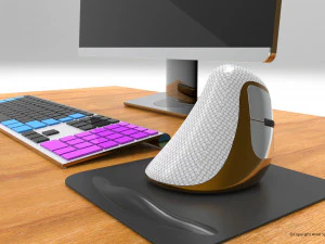 ब्लूटूथ वर्टिकल माउस 3D मॉडल