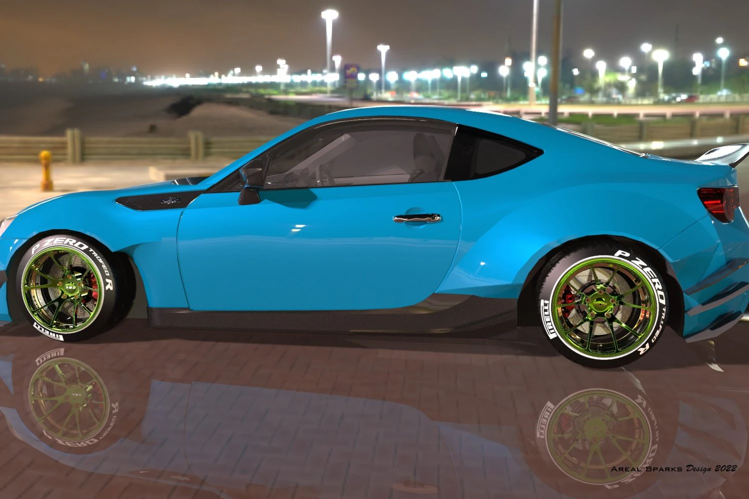 Drift Wheels 3D Model .c4d .max .obj .3ds .fbx .stl .blend 
