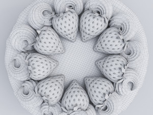 Chocolate strawberry cake Modelo 3D