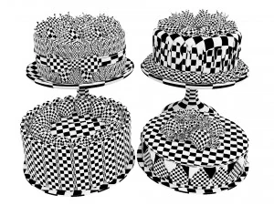 Strawberry Cake Collection 3D Model