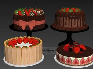 Strawberry Cake Collection Modelo 3D
