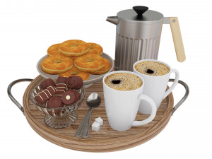 Coffee Donuts Chocolate 3Dモデル