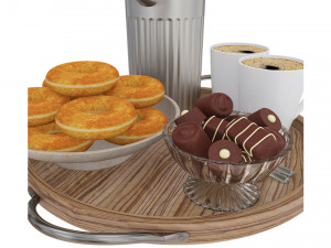 Coffee Donuts Chocolate 3D-Modell