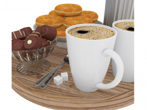 Coffee Donuts Chocolate 3D-Modell
