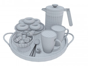 Coffee Donuts Chocolate 3D-Modell