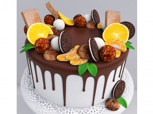 Orange Cake Collection 3D Модель