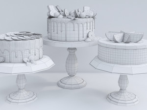 Orange Cake Collection 3D Модель