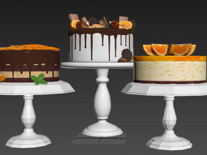 Orange Cake Collection 3D Модель