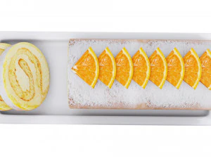 Orange Cake Collection 3 3D Model